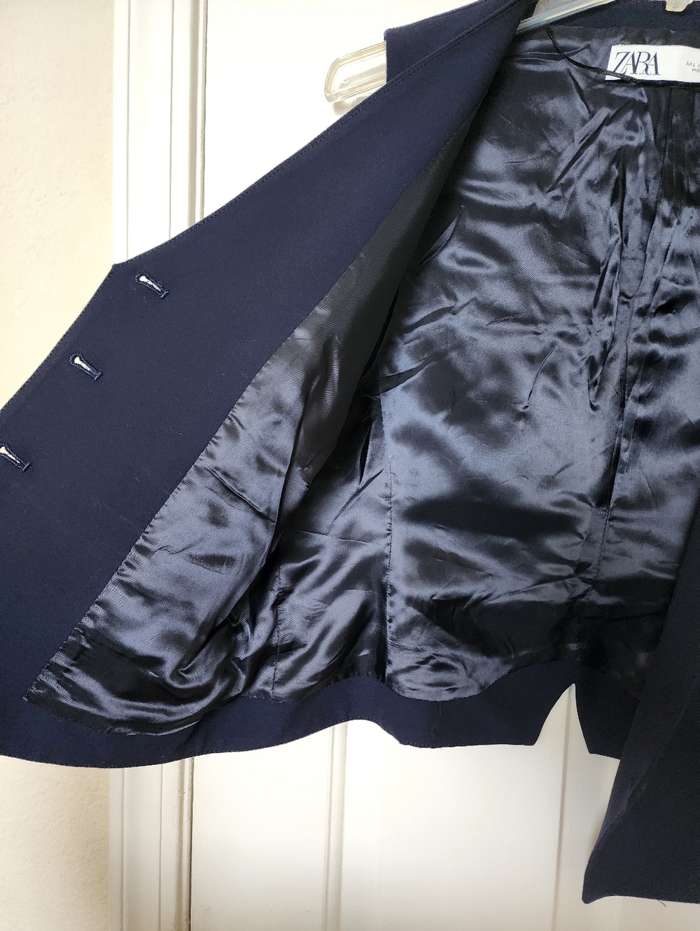 ZARA Navy Tailored Vest - Picture 8 of 9
